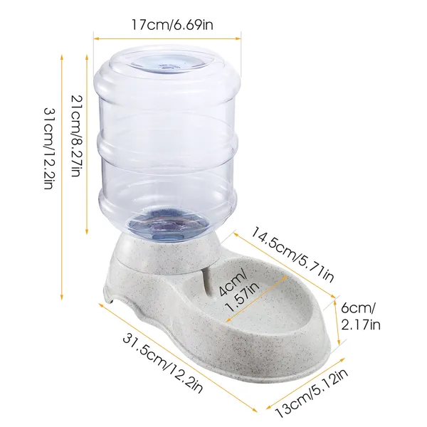 1 Gal/3.5L Automatic Dog Water Bowl