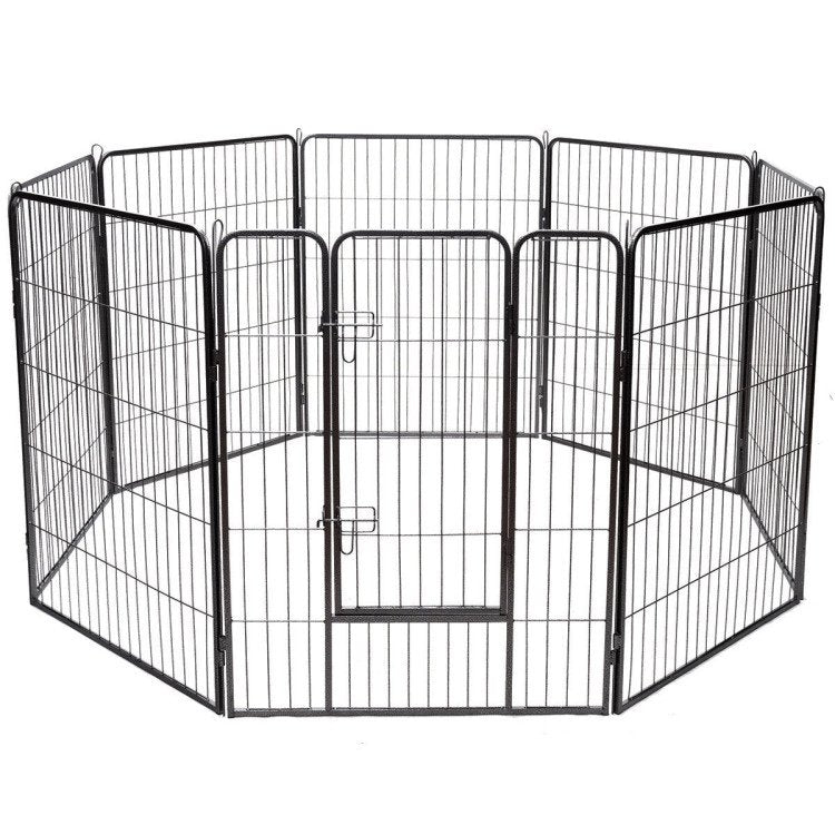 8x Panel 40-Inch Indoor Dog Pen