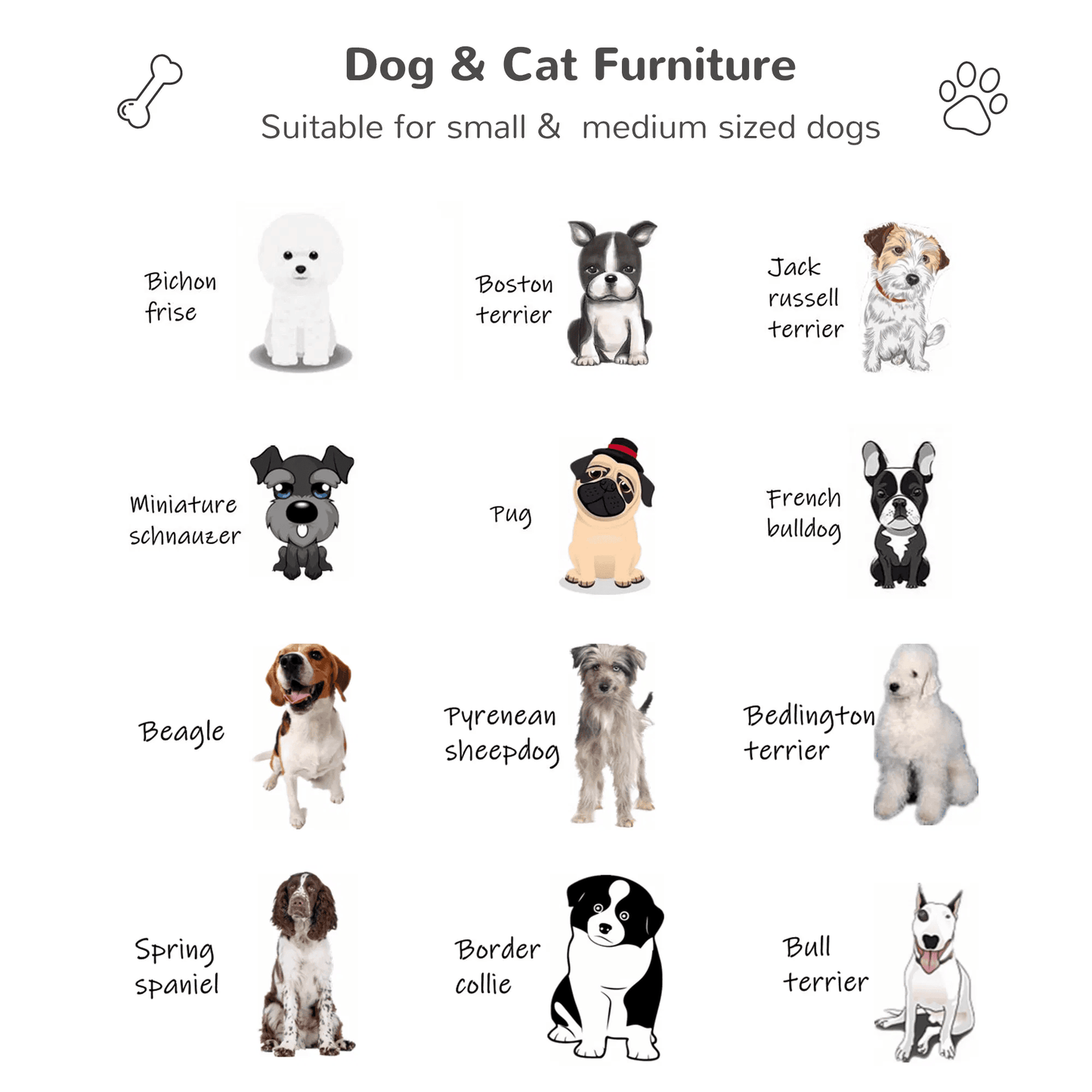 Covered Dog Beds with Cushion