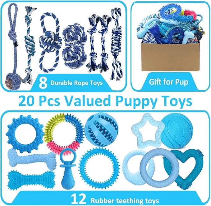 20 Pack Dog Chew Toys