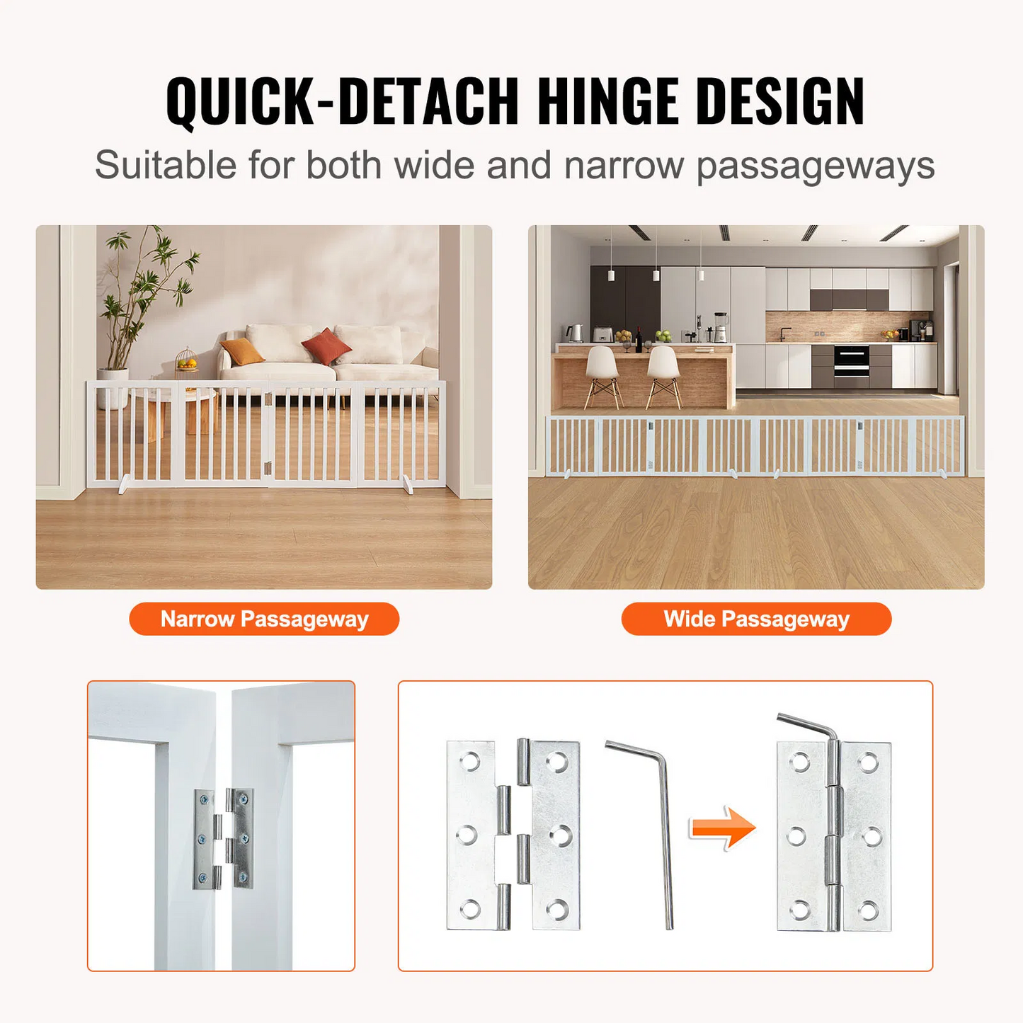 4 Panel Folding Freestanding Dog Gates