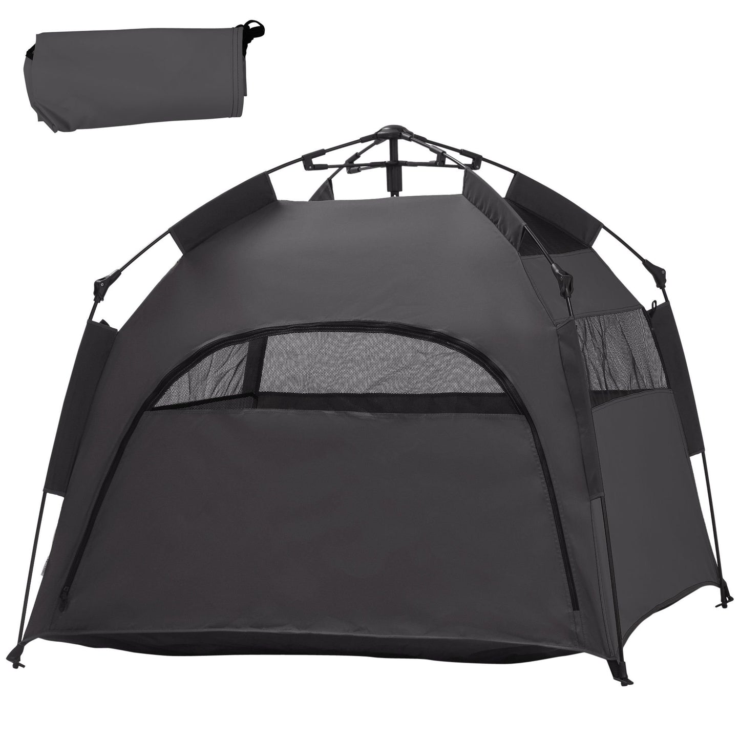 Pop Up Dog Tents with Carry Bag -  Dark Gray