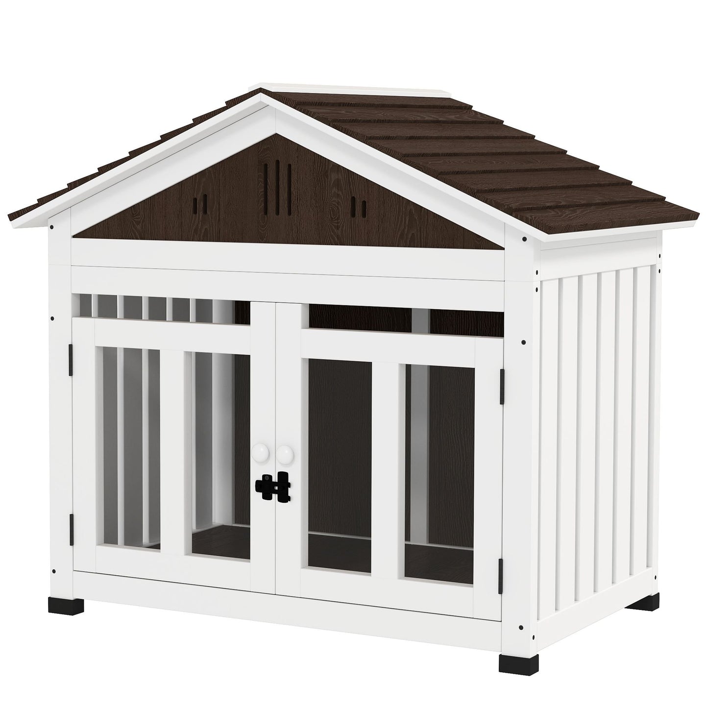 40" Wooden Furniture Style Dog Crates with Elevated Removable Floor