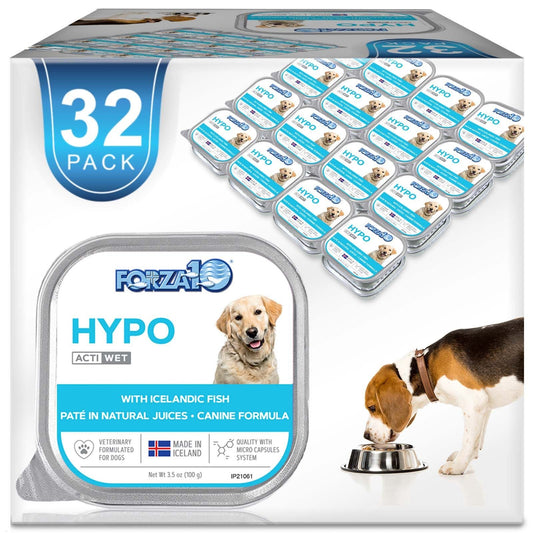 32 Pack Wet Adult Dog Foods Hypo Fish - 3.5oz