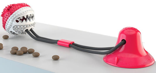 Ball-Shaped Suction Cup Dog Treat Dispenser