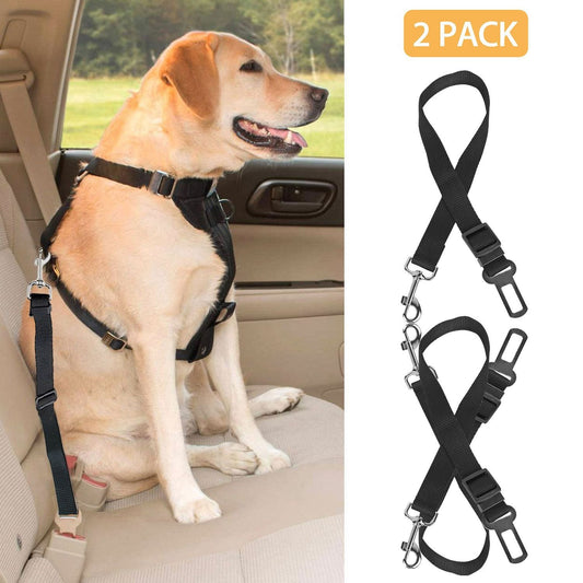 2 Pcs Adjustable Seat Belt Restraints For Dogs