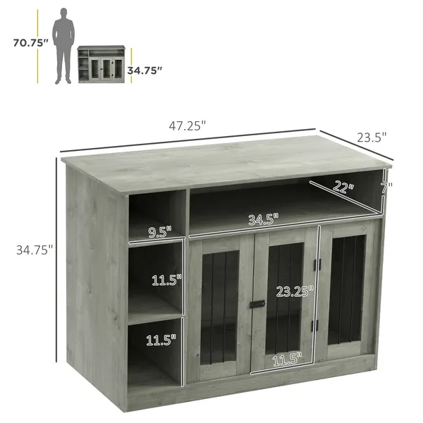 47" Furniture Style Dog Crates with Lockable Door