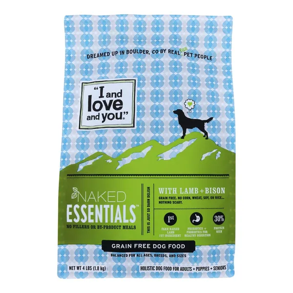 4 x 4 Lb I And Love And You - Dry Adult Dog Food Bag