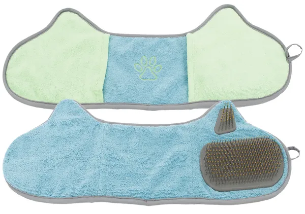 2-in-1 Hand-Inserted Microfiber Grooming Accessories for Dogs