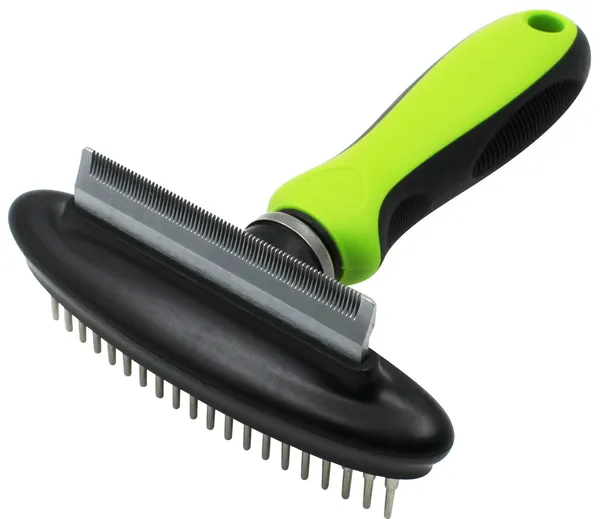 2-in-1 Dual-Sided Grooming Undercoat Rake for Dogs