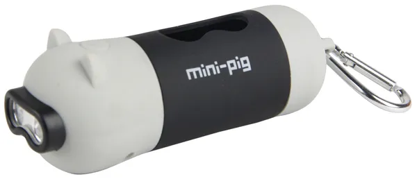'Oink' Dog Poop Bag Holders and LED Flashlight