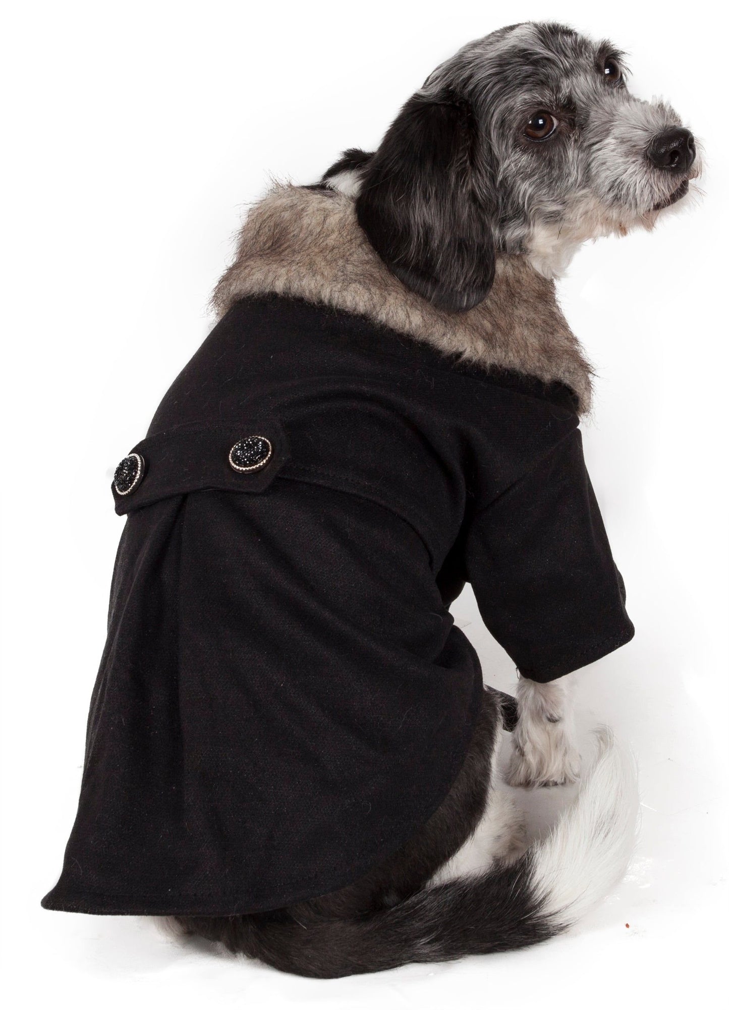 Coats for Dogs - Faux-Fur Collared Coat