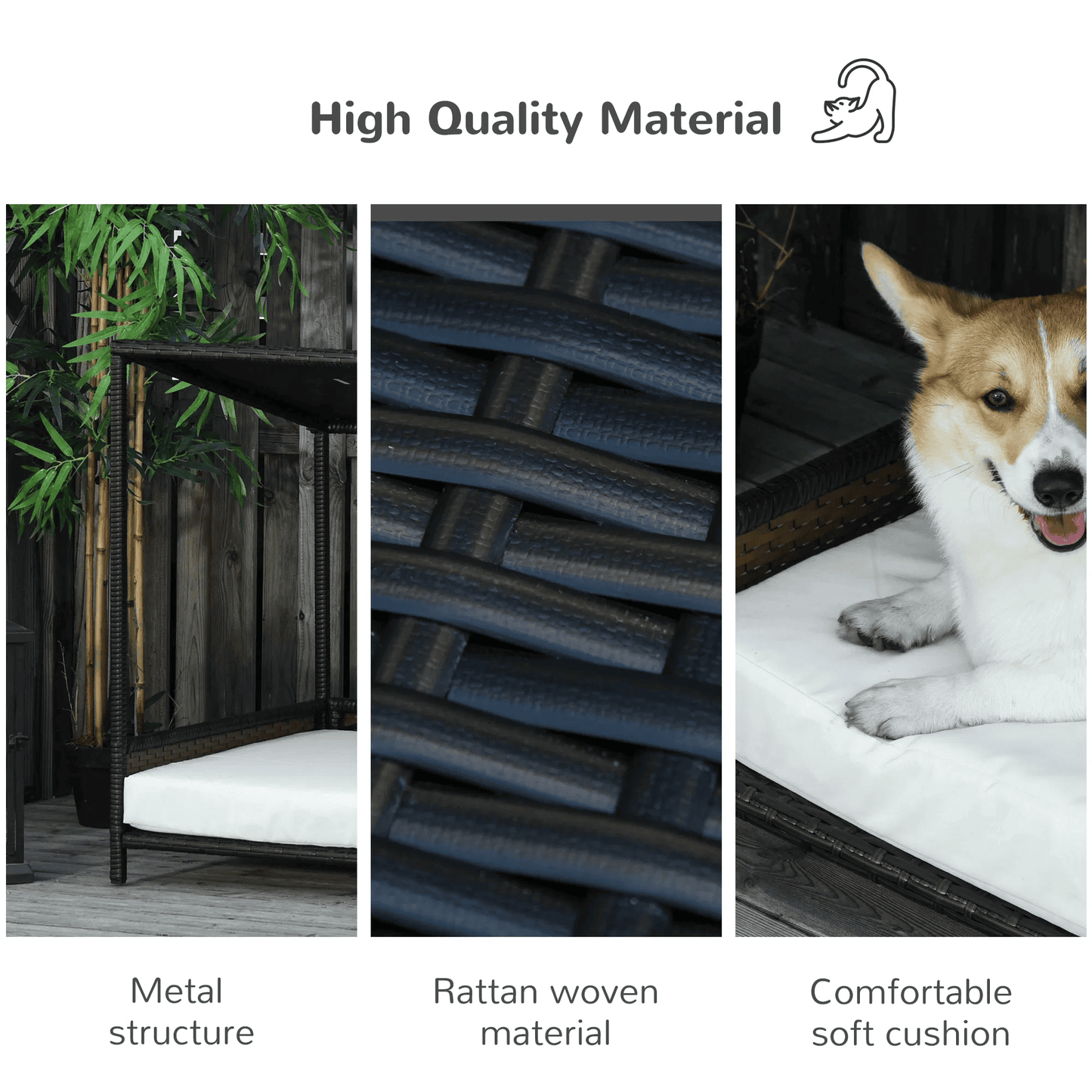 Covered Dog Beds with Cushion