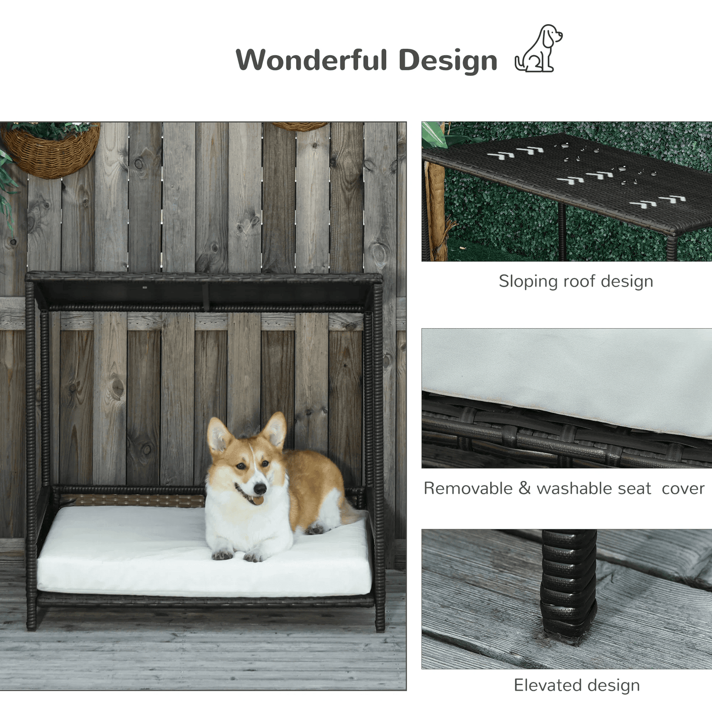 Covered Dog Beds with Cushion